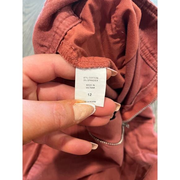 Soho Jeans New York & Company Chino Shorts Mid Rise Cotton Blend Red Size 12 - Picture 3 of 7